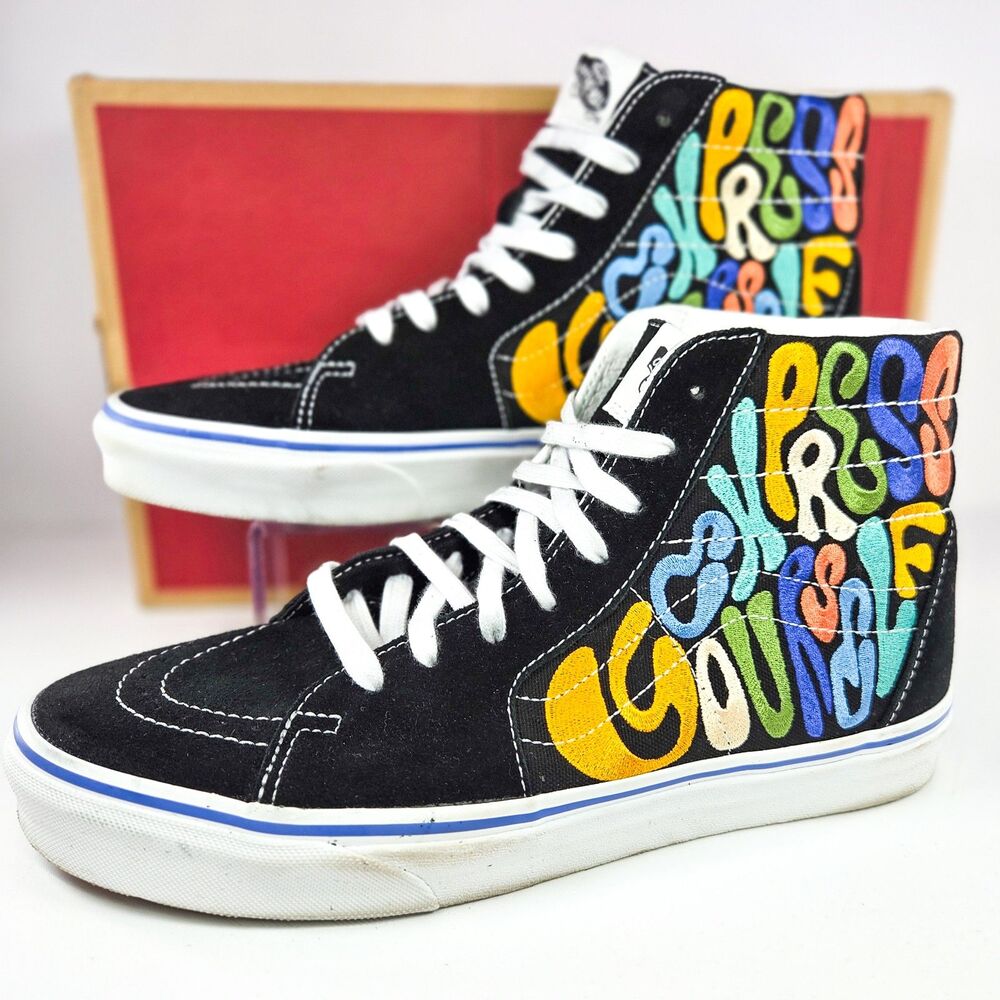 Vans Sk8-Hi Express Yourself Black Multi Men’s 9.5 Women’s 11 500714 OG Box